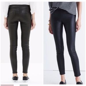 Madewell 💯leather leggings pant EUC